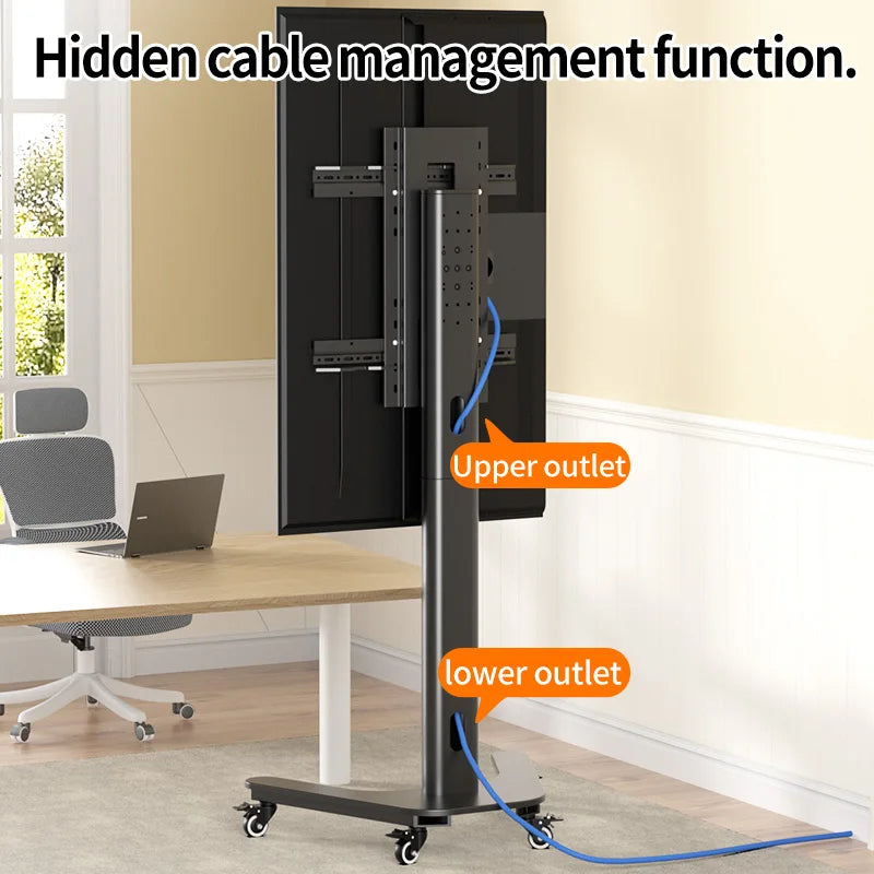 HILLPORT Tilt TV Mobile Cart Free Lifting 37&quot;-70&quot; LED LCD Plasma TV Trolley Mount Stand Support vertical screen SC5211