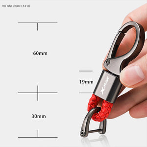 New For YAMAHA XMAX X-MAX 125 250 300 400 XMAX300 XMAX250 Accessories Custom LOGO Motorcycle Braided Rope Keyring Metal Keychain