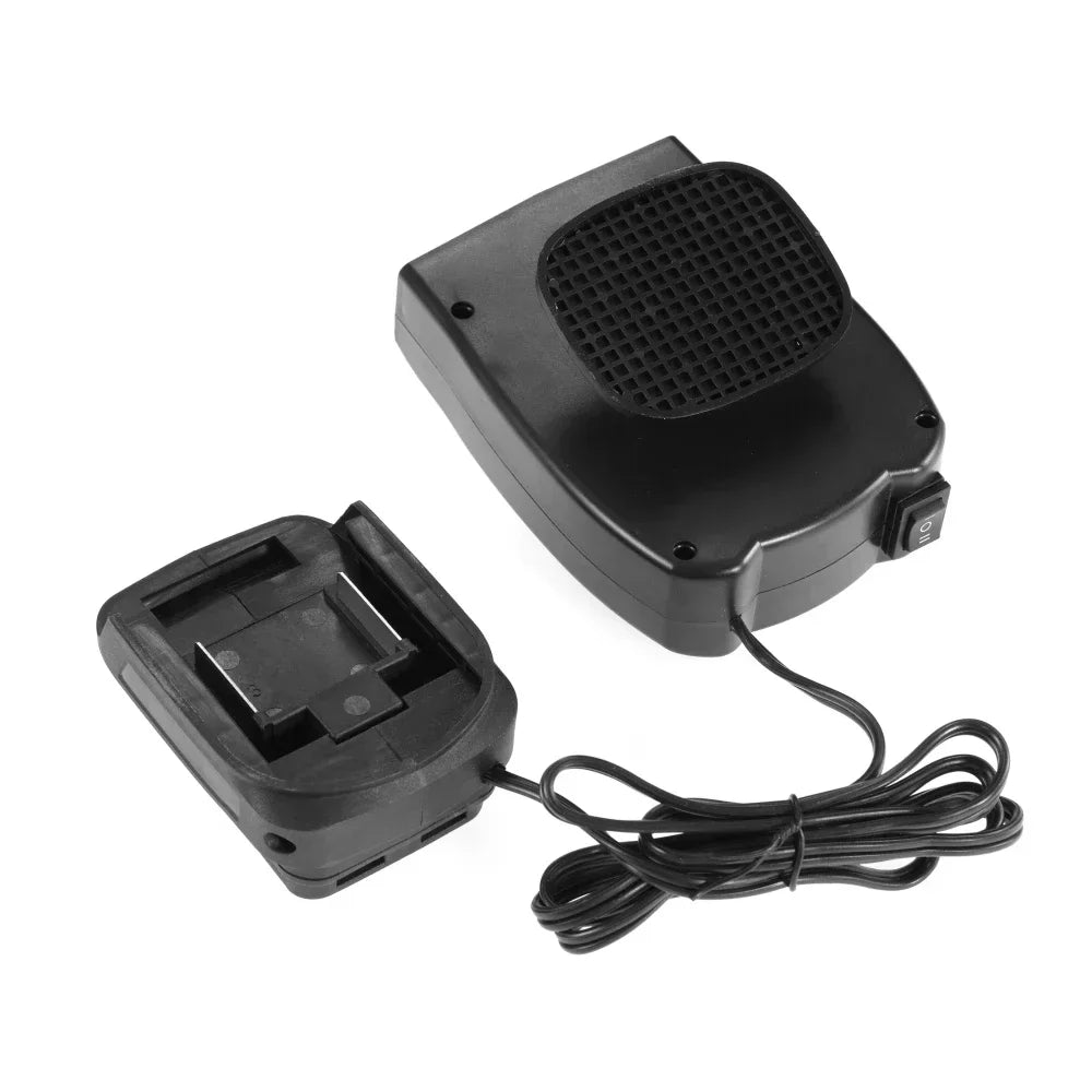 600W Car Heater Cable-free Winter Defroster for Makita 18V battery Heating &amp; Fan with 2USB Ports for Phone Charging LED Light
