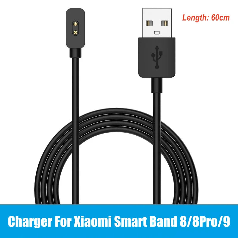 Charger For Xiaomi Smart Band 9 8 Pro 8 Active 7Pro 7 6 NFC 5 Mi Smart Band 4 3 2 Bracelet USB Dock Magnetic Charging Cable