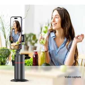FGCLSY New Wireless Gimbal Stabilizer Selfie Stick 360 Degree Face Tracking With Bluetooth Shutter For Smartphone Live Recording - Stereotech
