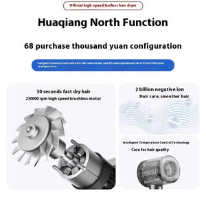 New Professinal Leafless Hair Dryer Negative Hair Care Quick Dry Home Powerful Hairdryer Constant 200 Million Anion Blow Dryer - Stereotech