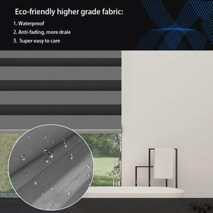Shadzking Luxury Zebra Blinds Motorized for Window Blinds Roller Day and Night Privacy Protection Zebra Shades for Sliding Doors