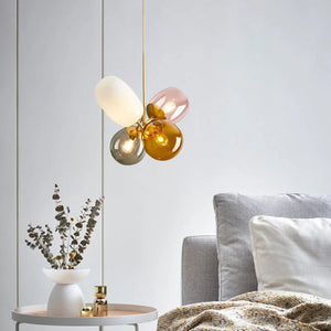 4 Colorful LED Balloon Chandelier Colorful Glass Ball Bubble Ceiling