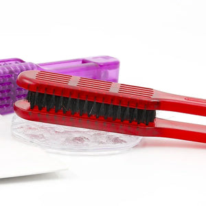 New Pro Ceramic Straightening Comb Double Sided Hair Brush Clamp Hairdressing Natural Fibres Bristle Hair Comb Hairstylig Tool