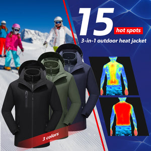 Heated Jacket Winter Heating Motorcycle Jacket USB Electric Heating Jackets Camping Warm Heated Clothes Skiing combat jacket