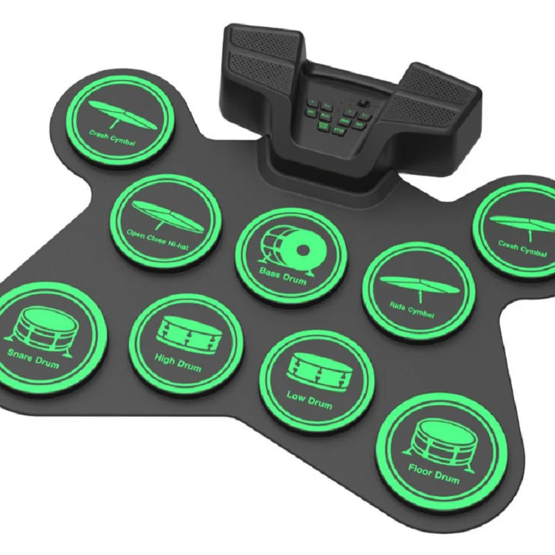 Hand-rolled Drum Kit with Horn, Portable Electronic Drum Kit