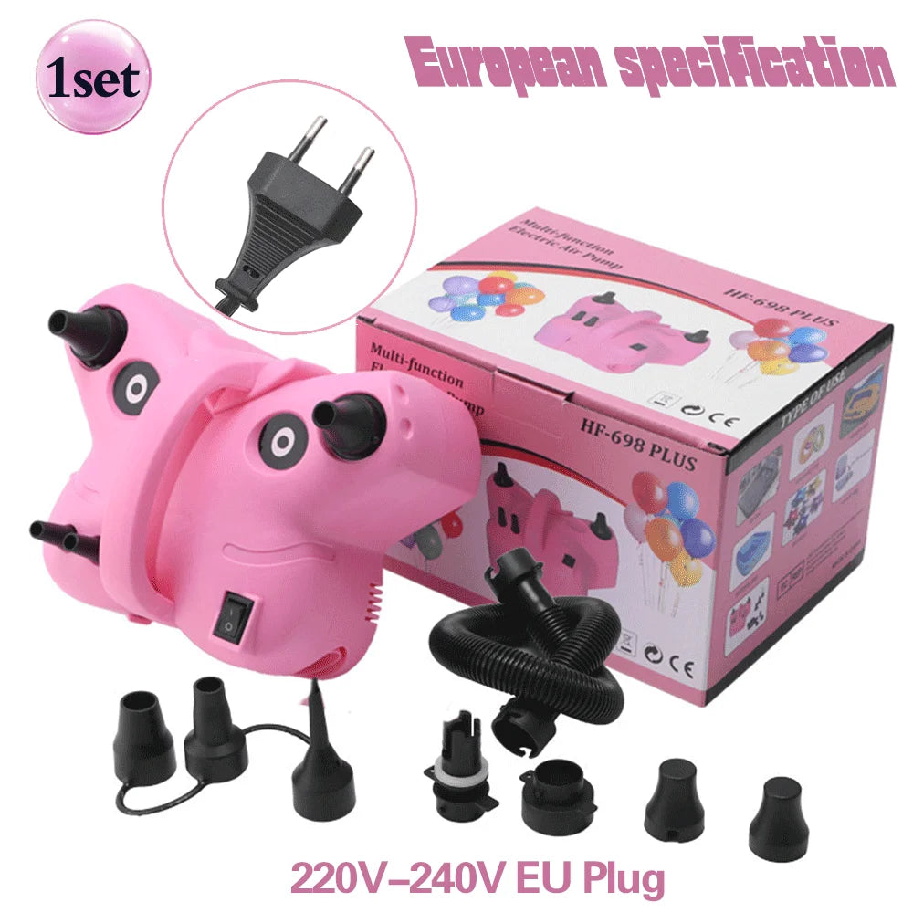 High-voltage Double-hole AC Portable Electric Balloon Pump US-Plug EU-Plug 110V/220V Balloon Air Pump Inflator For Party Wedding
