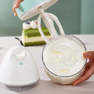 Electric Milk Frother Household Automatic Whisk Whipped Cream Mixer USB Rechargeable Food Blender Whisk Wireless Stand Mixer - Stereotech