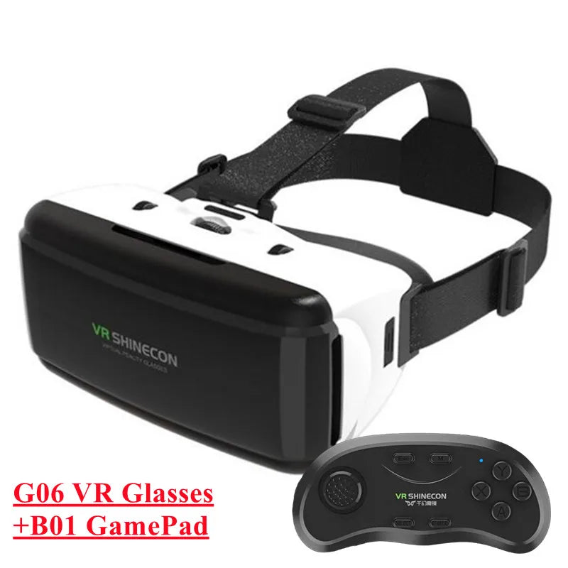 Original Virtual Reality VR Glasses Box StereoGoogle Cardboard VR Headset 3D Helmet for IOS Android Phone,Support Game Joystick