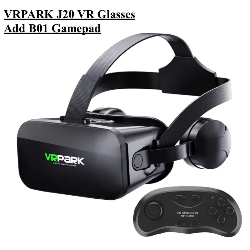 Original J20 4K Virtual Reality 3D Glasses Box Stereo VR Google Cardboard Headset Helmet for IOS Android Phone Max 6.7&quot;,Rocker