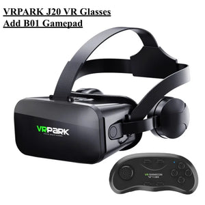 Original J20 4K Virtual Reality 3D Glasses Box Stereo VR Google Cardboard Headset Helmet for IOS Android Phone Max 6.7",Rocker