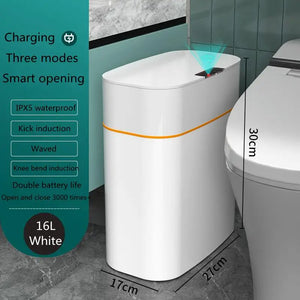 Inteligente Trash Bin Creative Bathroom Automatic Home Office Waterproof New Designer Induction Smart Sensor Trash Can waste bin