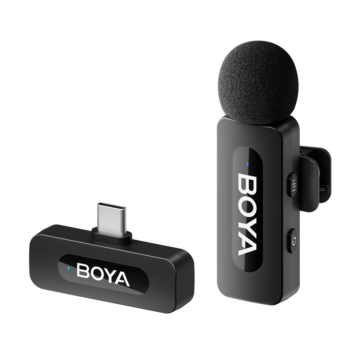 BOYA BY-V3  Wireless Lavalier Lapel Mini Microphone for iPhone Android Smartphone PC Computer Live Streaming Youtube Recording