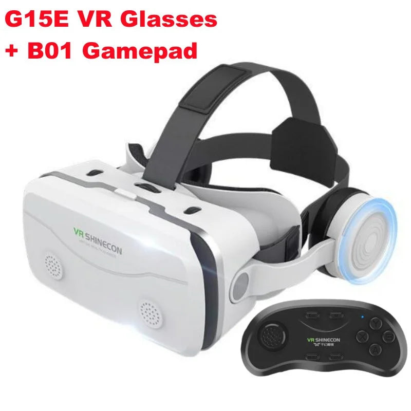 G15E VR Glasses IMAX 3D Movies Virtual Reality VR Glasses Google Cardboard Box VR Helmet for 4.7-7&quot; Phone,Support Game Joystick