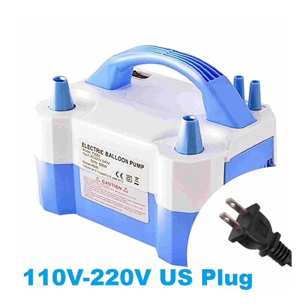 Electric Balloon Pump High Voltage Double-Hole AC Portable Air Balloon Pump Inflator Blowing Machine for Wedding Birthday Party