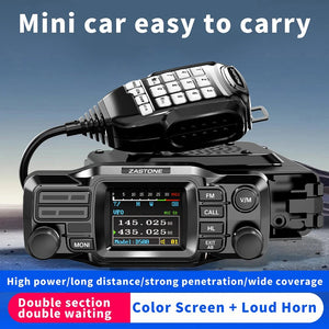 ZASTONE D500 Car Walkie Talkie 25W Mini Mobile Car Radio HF Transceiver Decoding Outdoor Communication 130-179MHZ