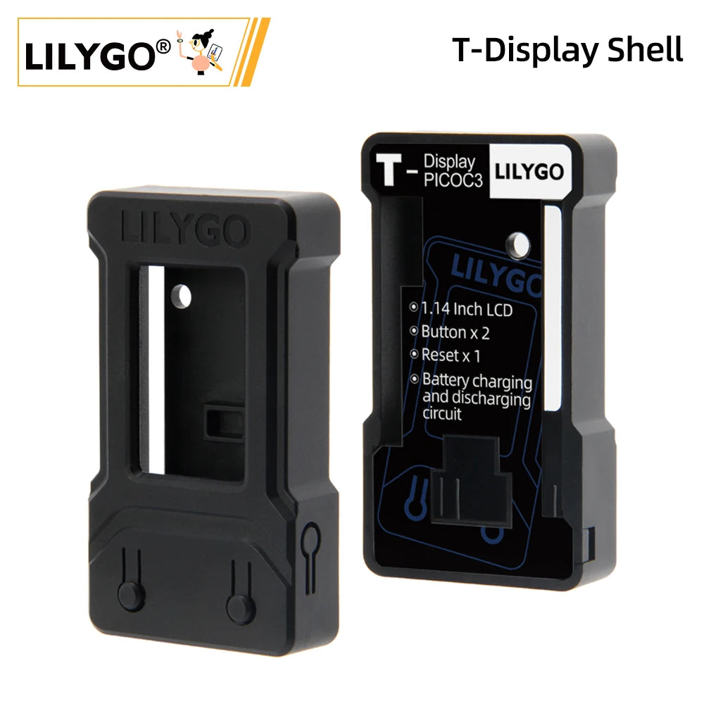 LILYGO® T-Display Shell ABS Accessories For T-Display T-PicoC3 T-Display RP2040 1.14 Inch LCD Control Board ESP32 Display