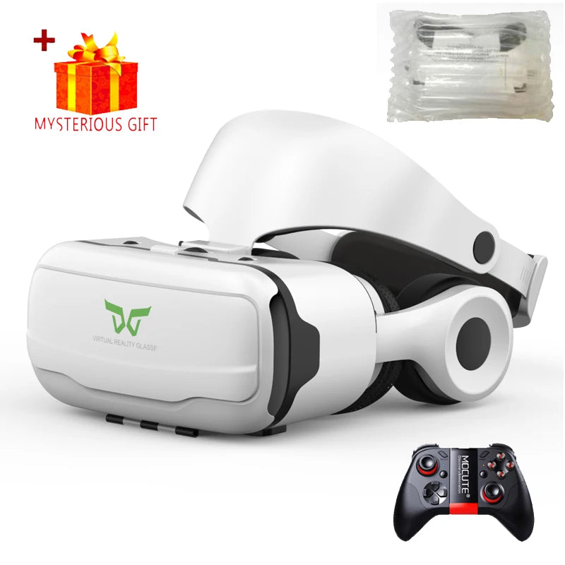 Top VR Glasses Headset 3D Virtual Reality Device Helmet Viar Goggle Lenses For Smartphone Smart Cell Phone Realidade Viewer