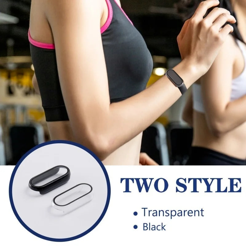 Watch Protective Film with Case for Xiaomi Mi Band 6 5 4 3 Smart Watchband Bracelet 3D Full Screen Anti-Scratch Protector Films