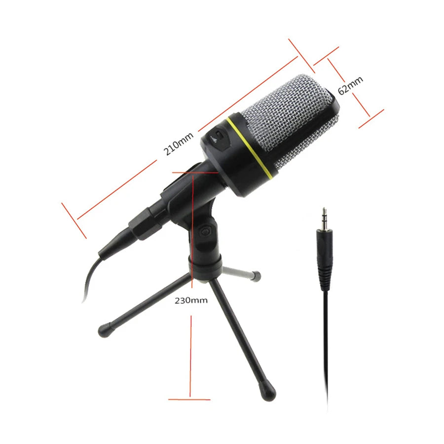 New Condenser Microphone Professional 3.5mm Wired Studio Capacitive Mic With Tripod Stand SF920 for PC Computer Recording