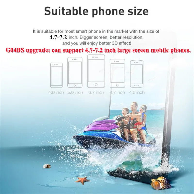 Wireless Virtual Reality Glasses IMAX Huge Screen 3D Glasses Google Cardboard Box VR Headset for 4.7-7.2&quot; Phone,Support Gamepad