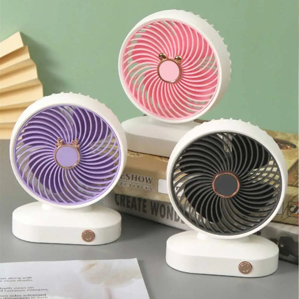 Electric Fan Usb Charging Rechargeable Powerful Portable Student Office Dormitory Small Gift Cooling Fans Small Desktop Fan - Stereotech