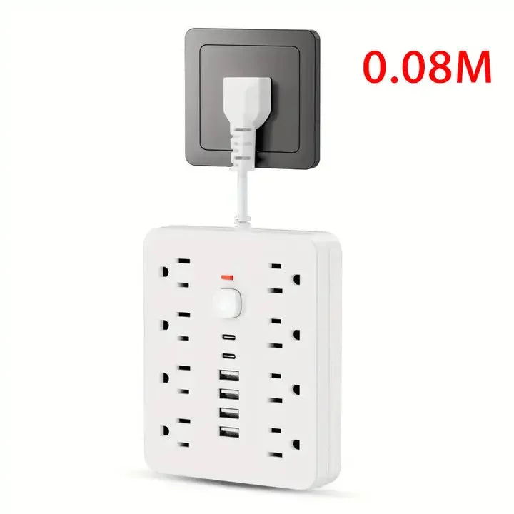 US Ports 14 in 1 Multi-function Bar Plug USB Porous PD Fast Charge Aocket Fireproof Desktop Charging Station