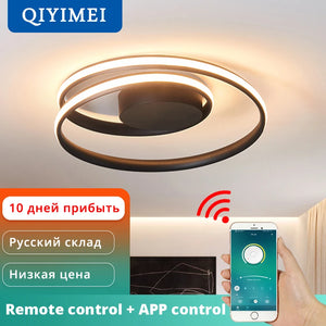 Modern Chandeliers LED Lamp For Living Room Bedroom Study Room White Black Color Surface Mounted Lights Lamp Decor AC85-265V