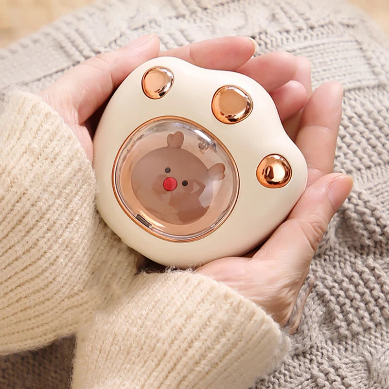 Mini Winter Reusable Hand Warmer USB Rechargeable Fast Heating Cute Cat Paw Hand Warmer Instant Heating Pack Cold Winter