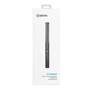 BOYA BY-BM6060 Professional Condenser Shotgun Microphone Handheld Mic for Canon Nikon Camera Vlog Recording Streaming Interview