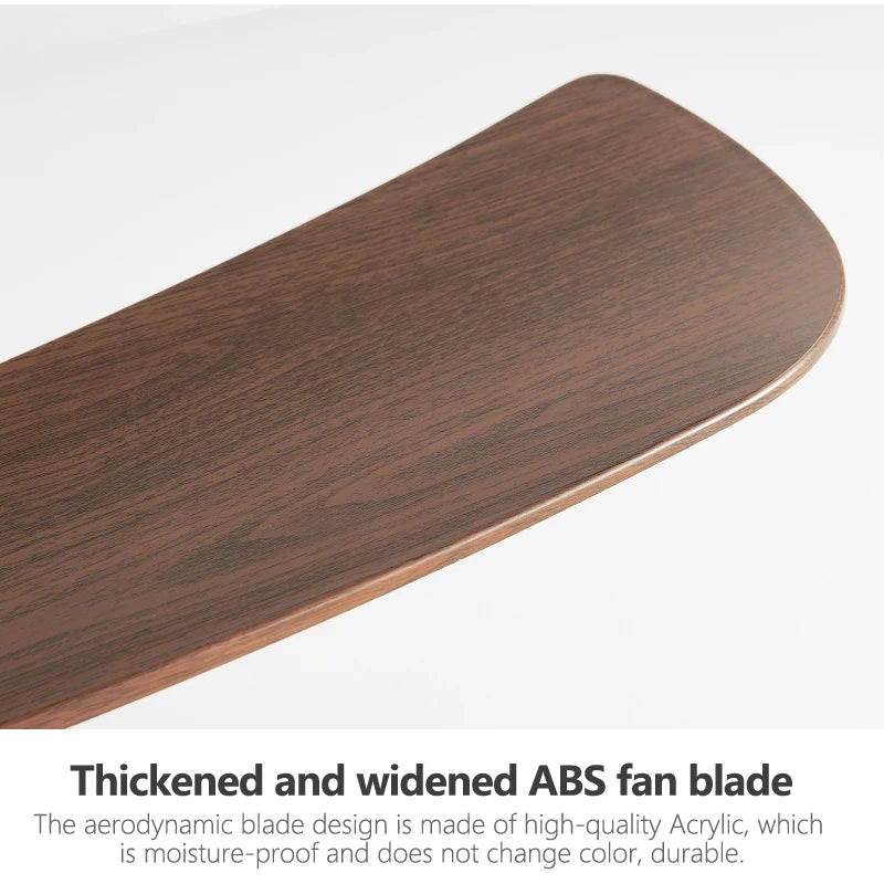 46Inch Low Floor Ceiling Fan Light Modern Black ABS Blade DC Remote Control Led Fan Lights Restaurant The bedroom 110V 220V - Stereotech