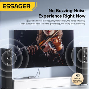 Essager 3.5mm Aux Audio Noise Filter Anti-interference Ground Loop Noise Lsolator Eliminate For Car Audio System Home Stereo