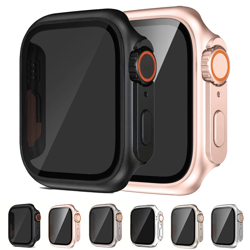 Privacy Screen Protector for Apple Watch Series 9/8/7 40mm 44mm 9H Tempered Glass protector Cover for iWatch 6/5/se/4 41mm 45mm - Stereotech
