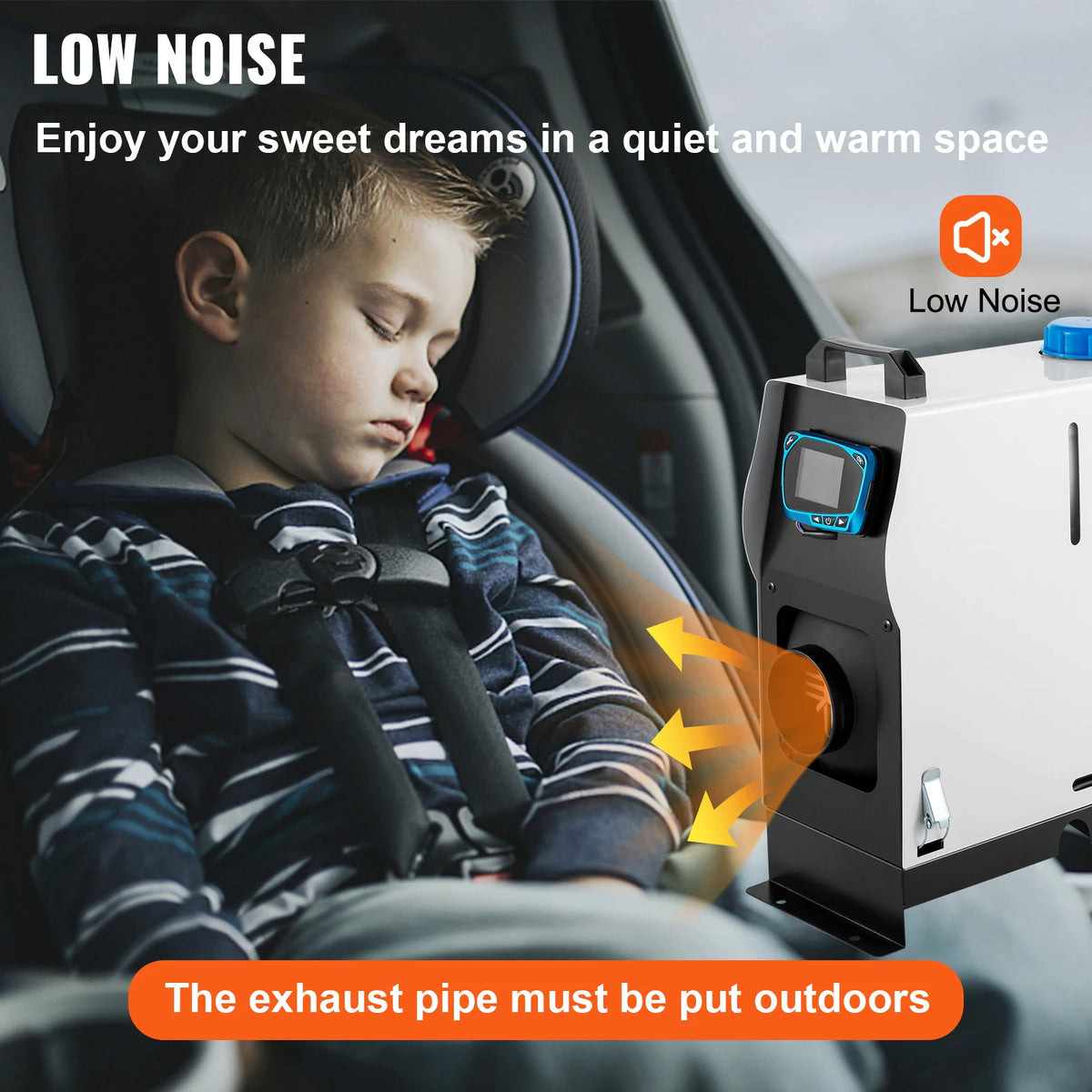 VEVOR Diesel Air Heater 8KW Car Heater 12V Diesel Parking Heater with  LCD Switch Remote Control For Car RV Truck Boat Caravans