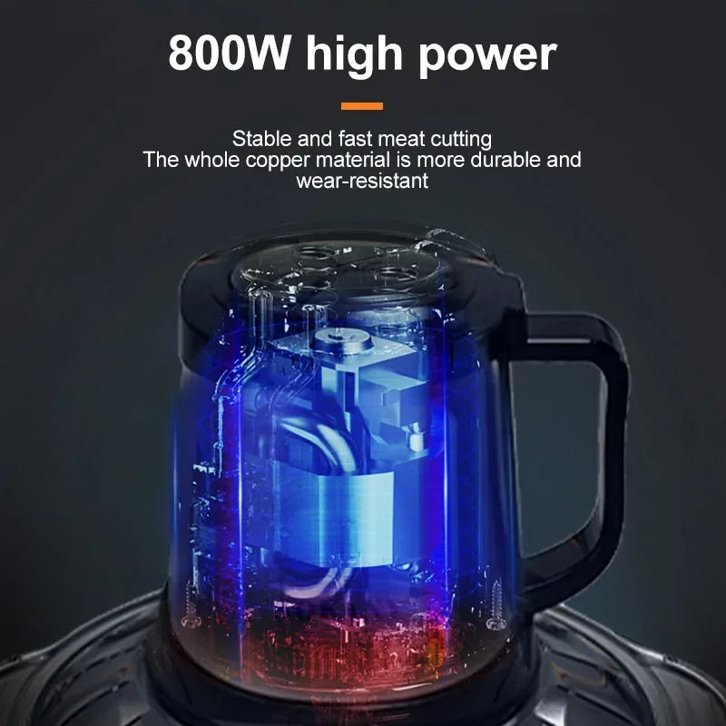 Houselin 5-liters Meat Grinder, 800W Electric Food Processors for Baby Food, Meat, Onion, Vegetables, Fruits