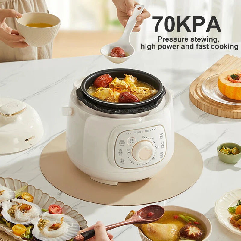 SUPOR Electric Pressure Cooker 1.8L Multifunctional Mini Rice Cooker 10min Fast Cooking Electric Cooker For Dormitory Office