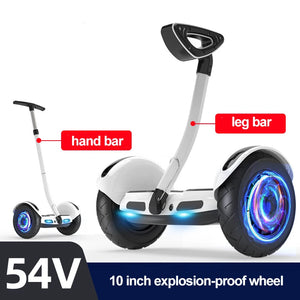 8/10 inch 36/54V Kids Adult Smart Handle Leg Bar Electric Scooter 2 Wheel Stand Up Self Balancing Hoverboard custom