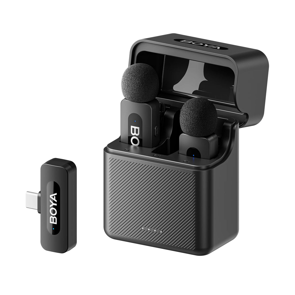 BOYA BY-V3  Wireless Lavalier Lapel Mini Microphone for iPhone Android Smartphone PC Computer Live Streaming Youtube Recording