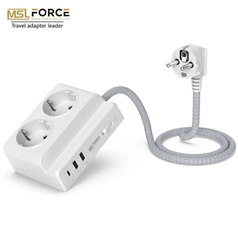 Smart power strip  us smart outlet wall plug adapt surge protector  110v 5V 2.4A usb c hub electrical socket with usb charger