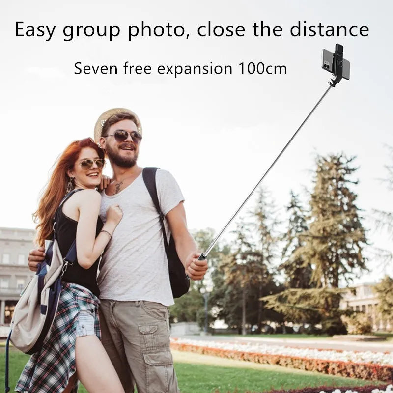 YLW  Wireless Bluetooth Handheld Gimbal Stabilizer Mobile Phone Selfie Stick tripod with fill light shutter for IOS Android - Stereotech