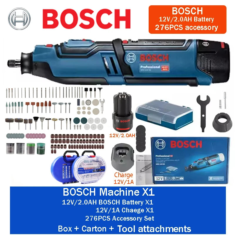 Bosch GRO 12V-35 Wireless Rotary Tool 12V 2.0Ah 3.0Ah Li-Battery Mini Electric Grinder Polishing Cutting Machine Electric Drill