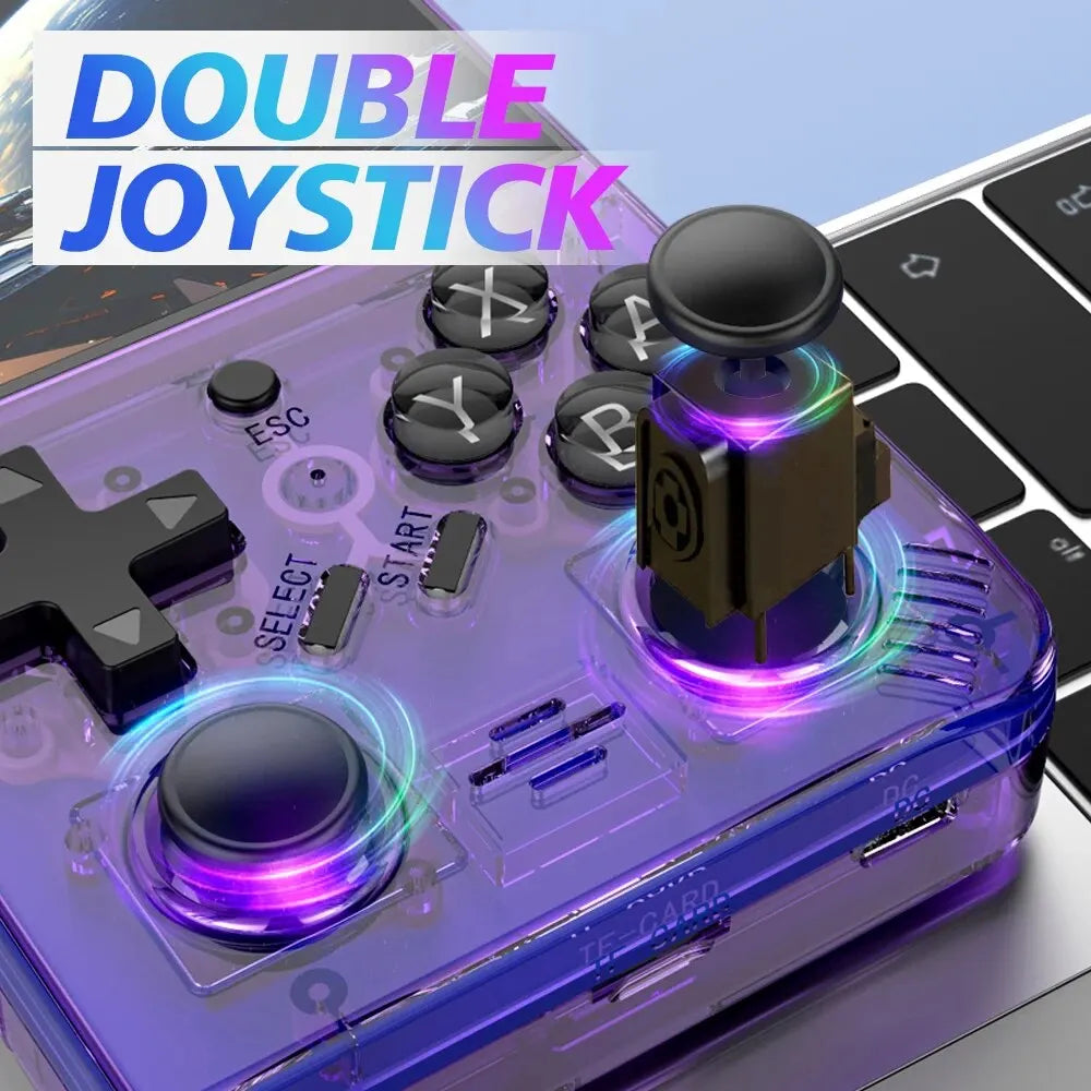 BOYHOM R35PlUS Retro Handheld Game Console 3.5 Inch Video Game Console Linux System Double Joystick Portable Pocket Video Player