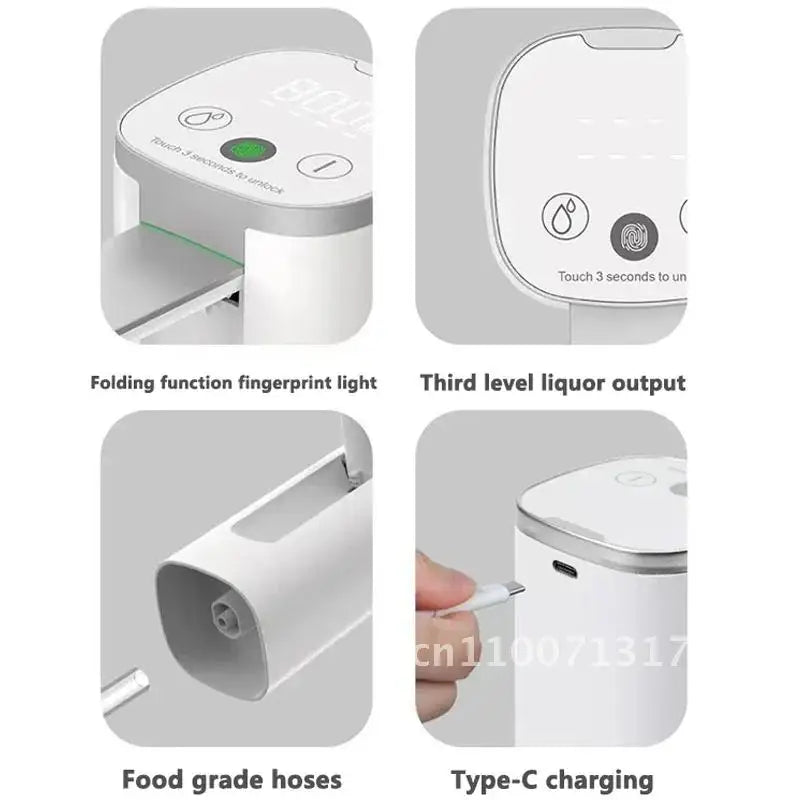 Electric Wine Separator Smart Alcohol Dispenser Quick Aerating Awakening Wine Decanter Dispenser Pump Bar Wine Pourer for Party