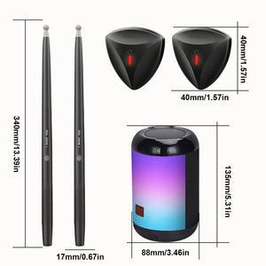 Portable Air Electronic Drum Somatosensory Drum Kit with Drumsticks Bluetooth Electric Air Drum Set for Kids Adults Beginners