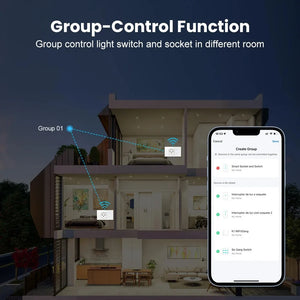 Melery 147 Tuya WIFI Smart Wall Light Switch Touch Sensor Glass Panel Wireless Remote Control by Alexa Google Home 4/5/6Gang