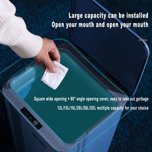 20L Smart Sensor Trash Can Electronic Automatic Household Bathroom Kitchen Sensor Dustbin Waterproof Intelligent Garbage Can