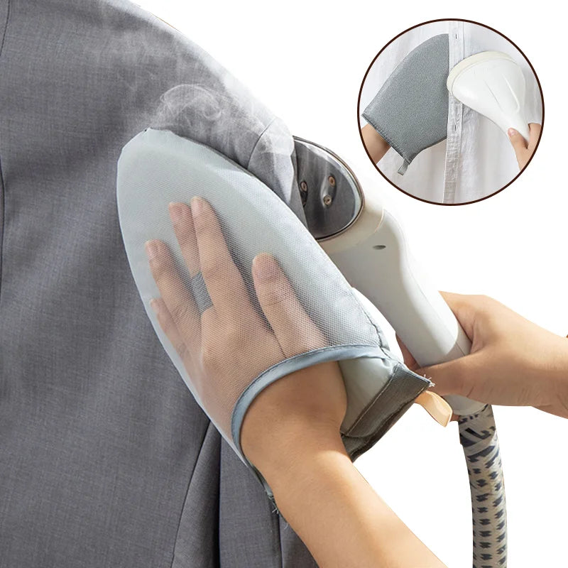 Handheld Ironing Board Mini Anti-scald Gloves Iron Pad Cover Heat-resistant Steamer Ironing Gloves for Clothing Protective Pad - Stereotech
