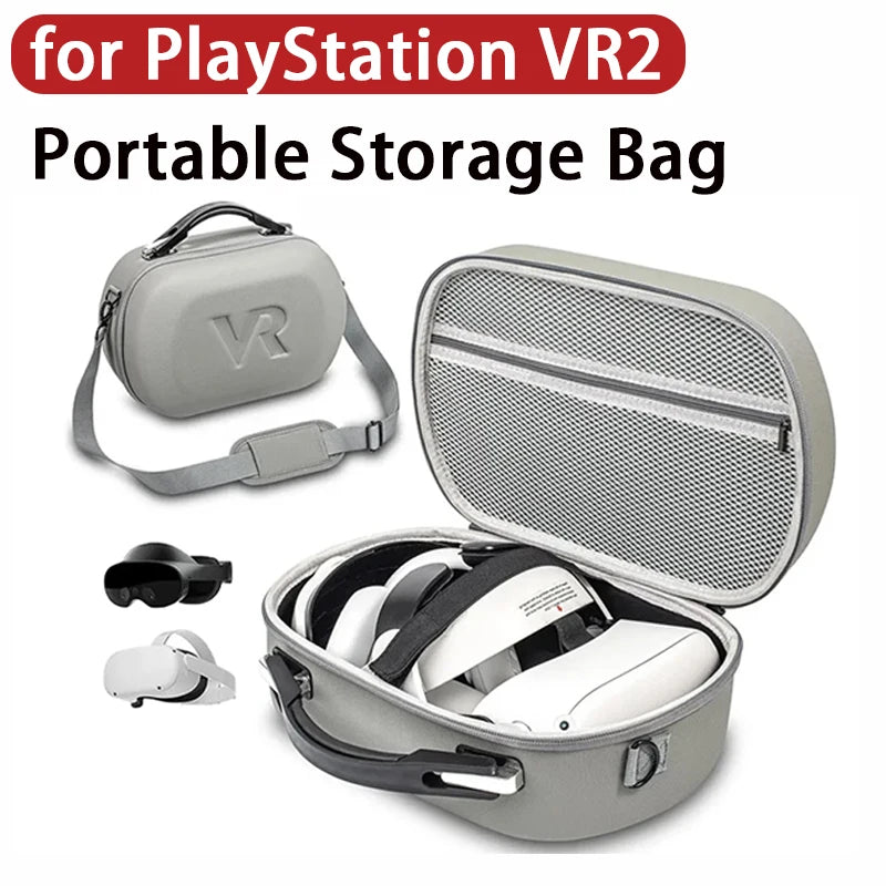for PSVR2 Storage Bag VR Headset EVA Hard Waterproof Protective Box Portable Strap Handbag VR Carrying Case for Apple Vision Pro