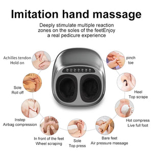 Electric Foot Massage Machine Shiatsu Deep Knead Air Compression For Health Care Infrared Heating Therapy Anti-stress massage - Stereotech